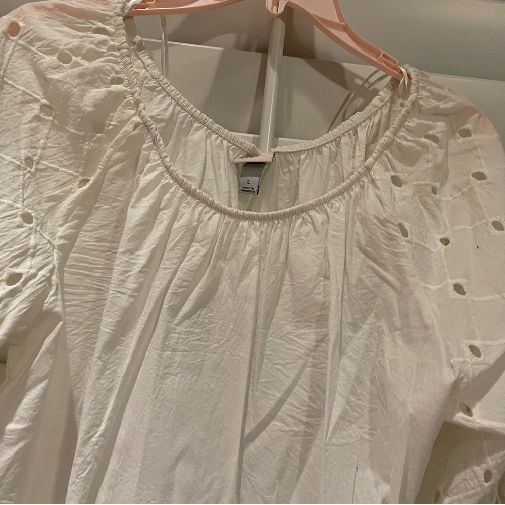 White linen top